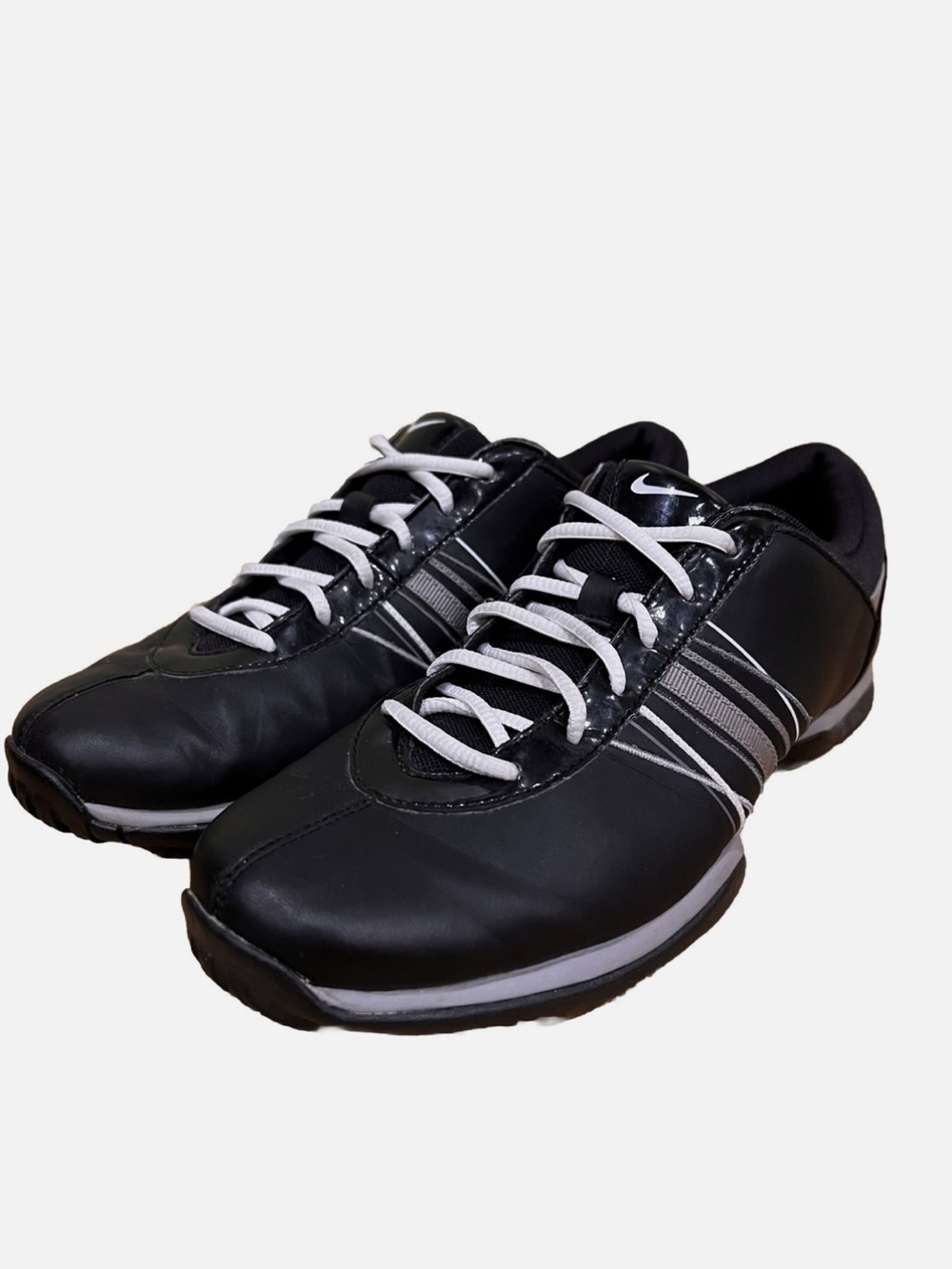Nike Delight Golf Shoes TAC Cleat Black White Leather Women